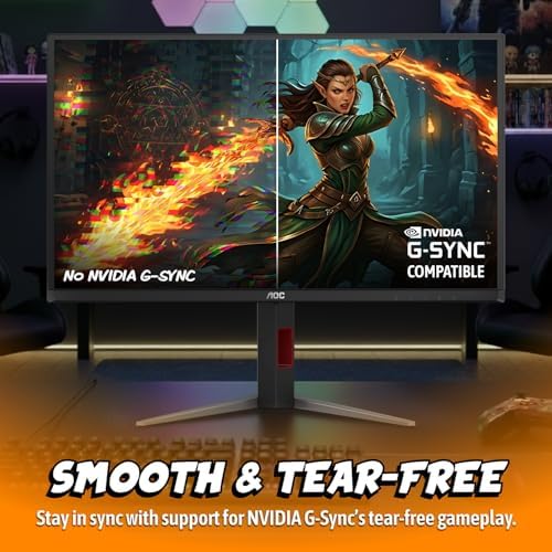 AOC 27 Inch OLED Gaming Monitor  QD OLED   1440p QHD 2560x1440  240Hz  0 03ms  HDMI 2 1  G SYNC Compatible  HDR True Black  Height Adjustable Stand  USB Hub  Q27GAZDV
