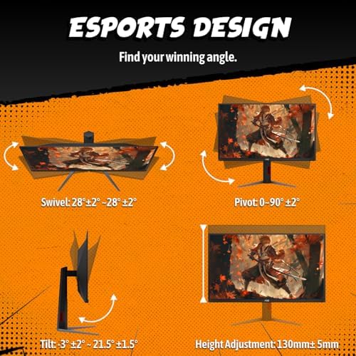 AOC 27 Inch OLED Gaming Monitor  QD OLED   1440p QHD 2560x1440  240Hz  0 03ms  HDMI 2 1  G SYNC Compatible  HDR True Black  Height Adjustable Stand  USB Hub  Q27GAZDV