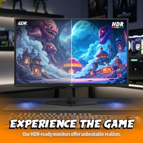 AOC Gaming Q27G41ZE - Monitor de juegos de 27 pulgadas QHD IPS 2560x1440, 240Hz 0.3ms MPRT, sin marco en 3 lados, 1x HDMI 2.0, 1x Display Port, compatible con G-Sync, HDR, 3 años sin punto brillante