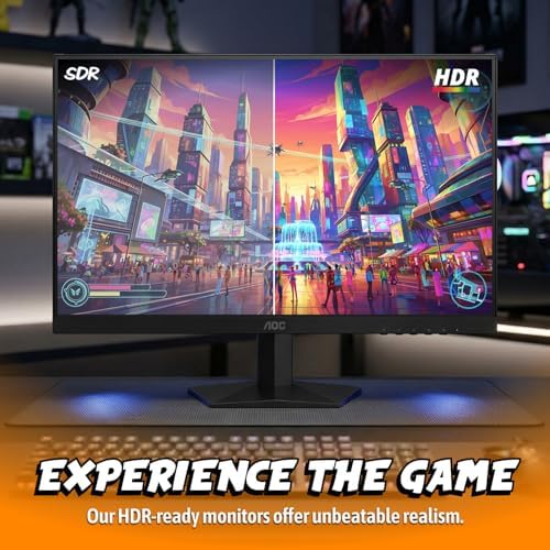 AOC Gaming Q27G41ZE - Monitor de juegos de 27 pulgadas QHD IPS 2560x1440, 240Hz 0.3ms MPRT, sin marco en 3 lados, 1x HDMI 2.0, 1x Display Port, compatible con G-Sync, HDR, 3 años sin punto brillante