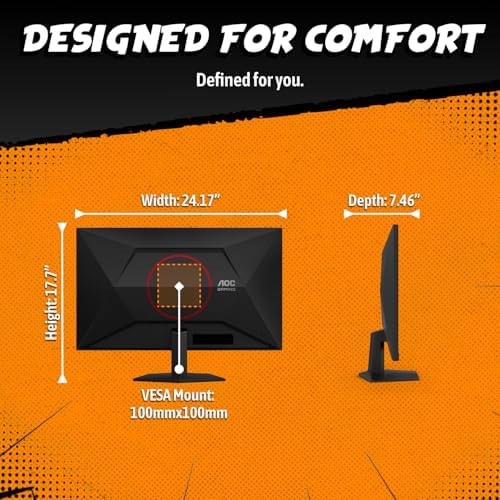 AOC Gaming Q27G41ZE - Monitor de juegos de 27 pulgadas QHD IPS 2560x1440, 240Hz 0.3ms MPRT, sin marco en 3 lados, 1x HDMI 2.0, 1x Display Port, compatible con G-Sync, HDR, 3 años sin punto brillante