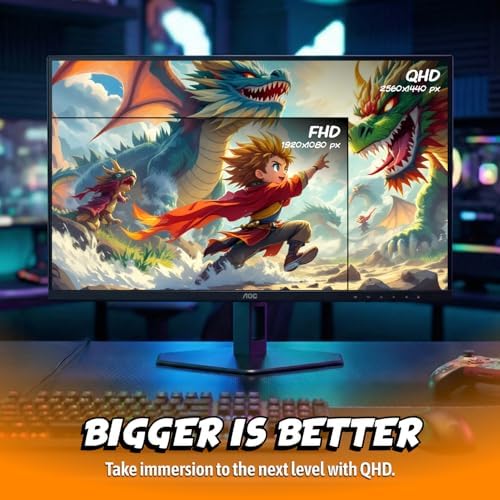 AOC 27 QD OLED Gaming Monitor  QHD 2560x1440  240Hz  0 03ms GtG  G SYNC Compatible  HDR Ready  DisplayPort  HDMI  VESA Mountable  Console Gaming Ready  Q27GAZD