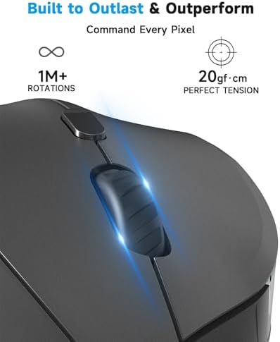 AOC 2 4GHz Ergonomic Mouse  Wireless Bluetooth Vertical Mouse for Work  4800 DPI Optical Tracking  5 Adjustable DPI  Quiet Clicks  RGB Light  Compatible with Computer  Laptop  PC  Mac  Desktop   Gray