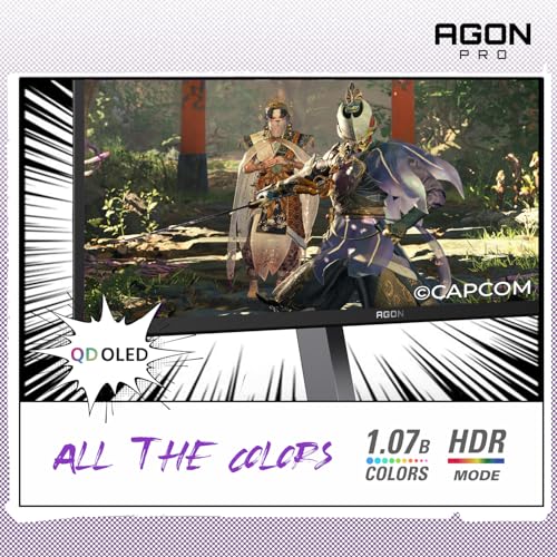 AOC Agon PRO AG276QZD2 27 OLED Tournament Gaming Monitor 2560x1440 240Hz 0 03ms G SYNC PS5 Xbox Switch Compatible Glossy Black
