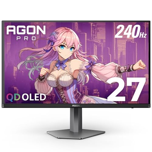AOC Agon PRO AG276QZD2 27 OLED Tournament Gaming Monitor 2560x1440  240Hz 0 03ms  G SYNC  PS5 Xbox Switch Compatible  Glossy  Black