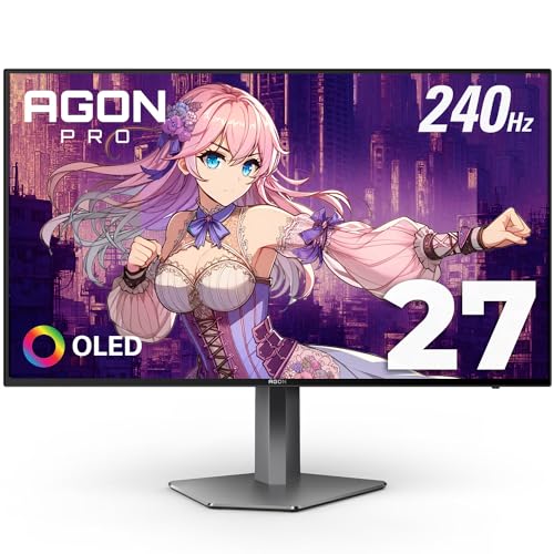 AOC Agon PRO AG276QZD 27 OLED Tournament Gaming Monitor 2560x1440  240Hz 0 03ms  G SYNC  PS5 Xbox Switch Compatible  Glossy  Black