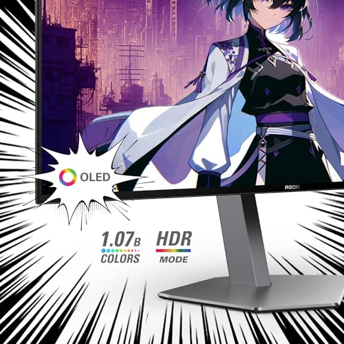 AOC Agon PRO AG276QZD 27 OLED Tournament Gaming Monitor 2560x1440  240Hz 0 03ms  G SYNC  PS5 Xbox Switch Compatible  Glossy  Black