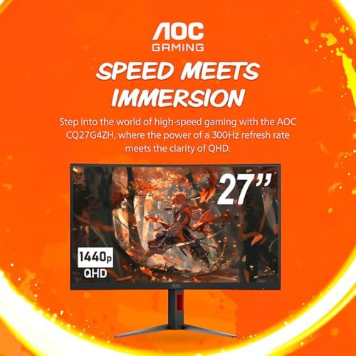 AOC Agon PRO AG276QZD2 27 OLED Tournament Gaming Monitor 2560x1440  240Hz 0 03ms  G SYNC  PS5 Xbox Switch Compatible  Glossy  Black