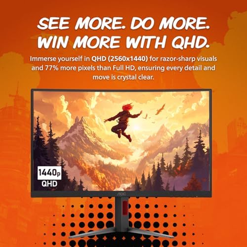 AOC Agon PRO AG276QZD2 27 OLED Tournament Gaming Monitor 2560x1440  240Hz 0 03ms  G SYNC  PS5 Xbox Switch Compatible  Glossy  Black