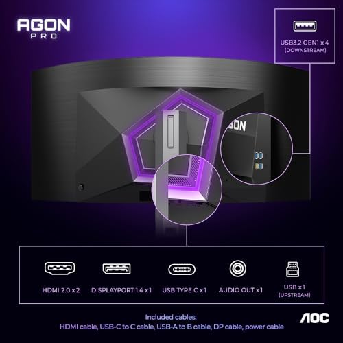 AOC Agon PRO AG276QZD2 27 OLED Tournament Gaming Monitor 2560x1440  240Hz 0 03ms  G SYNC  PS5 Xbox Switch Compatible  Glossy  Black