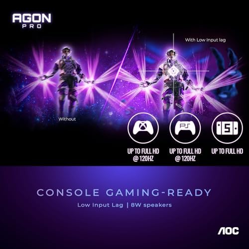AOC Agon PRO AG276QZD2 27 OLED Tournament Gaming Monitor 2560x1440  240Hz 0 03ms  G SYNC  PS5 Xbox Switch Compatible  Glossy  Black