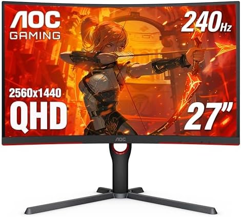 AOC Agon PRO AG276QZD2 27 OLED Tournament Gaming Monitor 2560x1440  240Hz 0 03ms  G SYNC  PS5 Xbox Switch Compatible  Glossy  Black