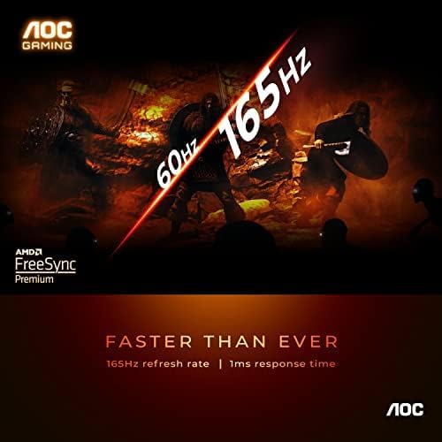 AOC C27G4ZH 27 Curved Frameless Ultra Fast Gaming Monitor  FHD 1080p  0 3ms HDMI 240Hz/DP 280Hz  1500R  AMD FreeSync  HDR  Height Adjustable  3 Year Zero Dead Pixel Guarantee