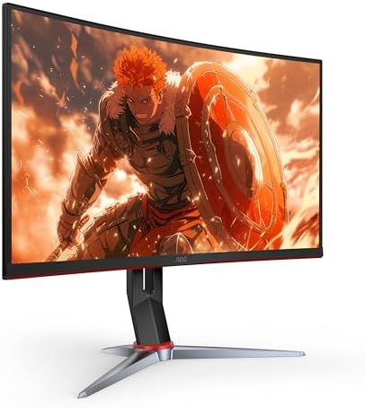 AOC C27G4ZH 27 Curved Frameless Ultra Fast Gaming Monitor  FHD 1080p  0 3ms HDMI 240Hz/DP 280Hz  1500R  AMD FreeSync  HDR  Height Adjustable  3 Year Zero Dead Pixel Guarantee
