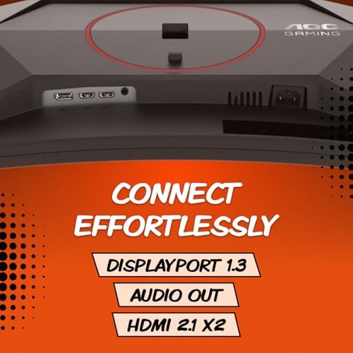 AOC CQ27G4H 27 Curved Gaming Monitor  QHD 2K 2560x1440  1500R VA  180Hz 0 5ms  AMD FreeSync Premium  Height Adjustable Stand  Xbox PS5 Switch Compatiable  3 Year Zero Bright dot