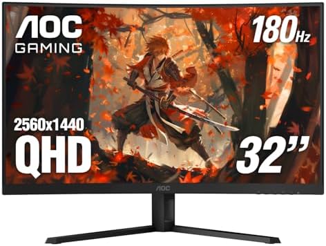 AOC Q27G3XMN - Monitor para juegos QHD de 27", 2560x1440, Mini LED, 180Hz 1ms GtG, HDR 1000, sRGB 137.5%, HDMI 2.0 x 1, DisplayPort 1.4 x1, sincronización adaptativa, 3 años sin píxeles brillantes
