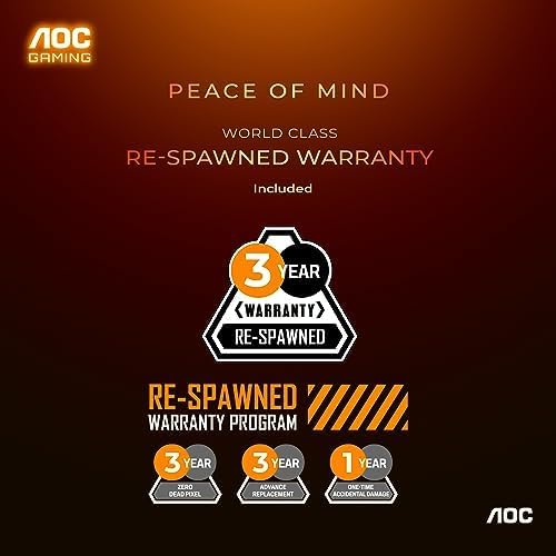 AOC Q27G3XMN 27 QHD Gaming Monitor  2560x1440  Mini LED  180Hz 1ms GtG  HDR 1000  sRGB137 5   HDMI 2 0 x 1  DisplayPort 1 4 x1  Adaptive Sync  3 Year Zero Bright dot
