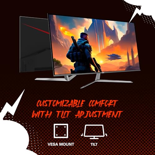 AOC Q32G11ZNE 32 Frameless Gaming Monitor QHD 2560 x 1440  240Hz  0 5ms Response time  HDR Ready  Console Gaming Ready  3 Year Zero Dead Pixel Guarantee  Black