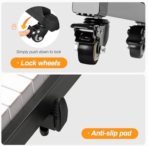 AODSK Keyboard Stand Heavy Duty  Z Style Adjustable and Portable Heavy Duty Piano Stand for Kids and Adults Height and Width Adjustable Fits for 61 88 Keys Electric Pianos