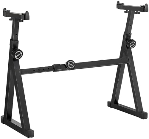 AODSK Keyboard Stand Heavy Duty  Z Style Adjustable and Portable Heavy Duty Piano Stand for Kids and Adults Height and Width Adjustable Fits for 61 88 Keys Electric Pianos