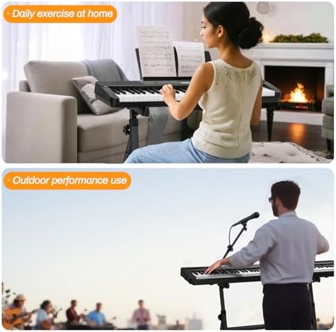 AODSK Keyboard Stand Heavy Duty  Z Style Adjustable and Portable Heavy Duty Piano Stand for Kids and Adults Height and Width Adjustable Fits for 61 88 Keys Electric Pianos