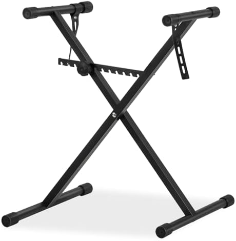 AODSK Keyboard Stand Heavy Duty  Z Style Adjustable and Portable Heavy Duty Piano Stand for Kids and Adults Height and Width Adjustable Fits for 61 88 Keys Electric Pianos