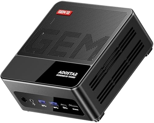 AOOSTAR G FLIP AMD Ryzen 9 8945HS Mini PC 8C/16T  up to 5 2GHz   32GB DDR5 1TB PCIe4 0  Radeon 780M Graphics Mini Computer  with 5 inch Touchscreen  with OCuLink Dual USB4  Dual 2 5G LAN/HDMI/WIFl6