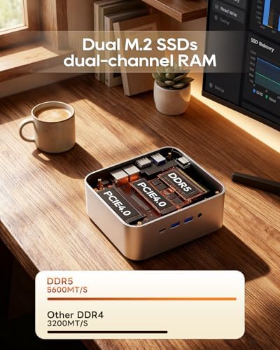 AOOSTAR MACO AMD Ryzen 7 H255 Mini PC 8C/16T  up to 4 9GHz   Support OpenClaw NO RAM NO SSD  Radeon 780M Graphics Mini Computer  Support Four Display  with OCuLink Dual USB4