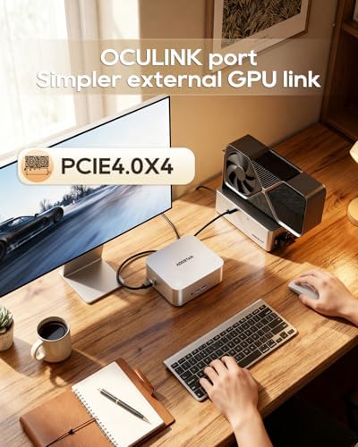 AOOSTAR MACO AMD Ryzen 7 H255 Mini PC 8C/16T  up to 4 9GHz   Support OpenClaw NO RAM NO SSD  Radeon 780M Graphics Mini Computer  Support Four Display  with OCuLink Dual USB4