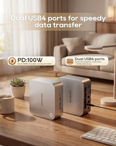 AOOSTAR MACO AMD Ryzen 7 H255 Mini PC 8C/16T  up to 4 9GHz   Support OpenClaw NO RAM NO SSD  Radeon 780M Graphics Mini Computer  Support Four Display  with OCuLink Dual USB4