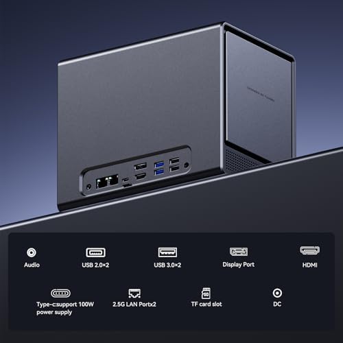 AOOSTAR WTR PRO AMD Ryzen 7 5825u 4 Bay NAS Mini PC  NO RAM NO SSD  4K HDMI  2   M 2 NVMe Slots  2 5/3 5 SATAx 4 Storage  Up to 4   22TB