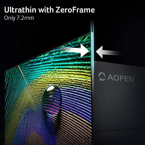 AOPEN by Acer 32SA2QU Abip 31.5" WQHD 2560x1440 Monitor de oficina para juegos IPS de marco cero | Tecnología AMD FreeSync | Diseño elegante ultrafino | 75Hz | HDR 10 | 1ms TVR | Inclinación | Puertos HDMI y VGA