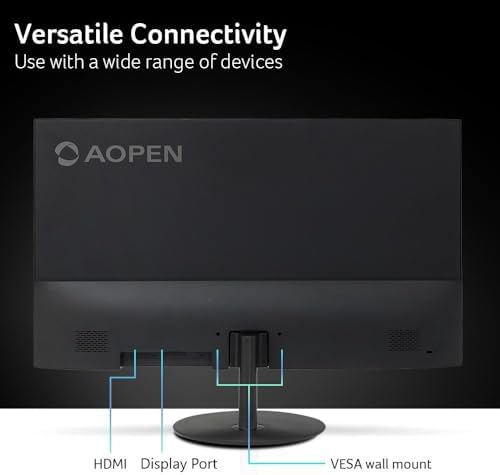 AOPEN by Acer 32SA2QU Abip 31.5" WQHD 2560x1440 Monitor de oficina para juegos IPS de marco cero | Tecnología AMD FreeSync | Diseño elegante ultrafino | 75Hz | HDR 10 | 1ms TVR | Inclinación | Puertos HDMI y VGA