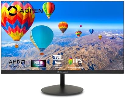 AOPEN by Acer 32SA2QU Abip 31.5" WQHD 2560x1440 Monitor de oficina para juegos IPS de marco cero | Tecnología AMD FreeSync | Diseño elegante ultrafino | 75Hz | HDR 10 | 1ms TVR | Inclinación | Puertos HDMI y VGA