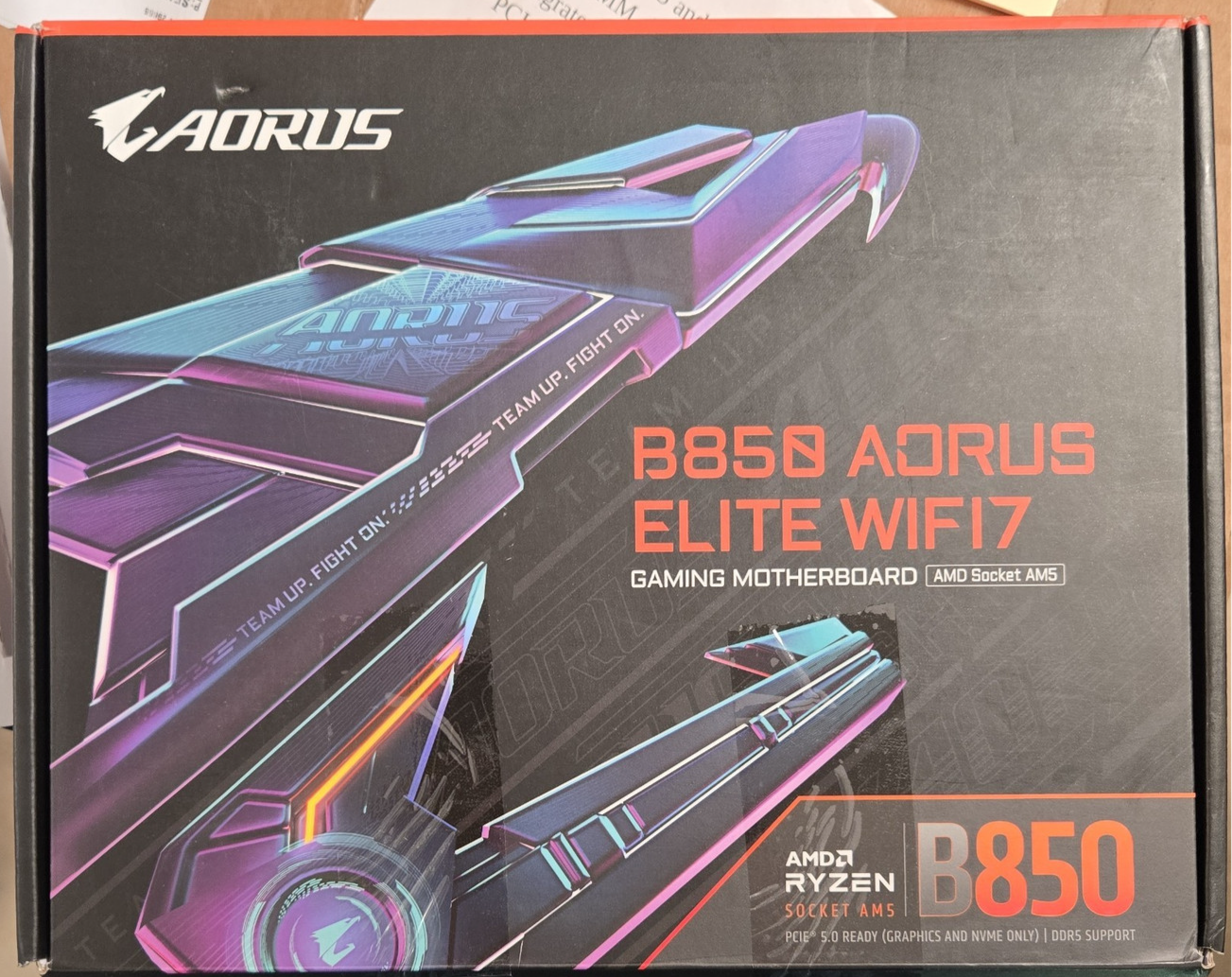 AORUS B850 AORUS ELITE WIFI7 ATX AMD AM5 DDR5 Gaming Motherboard Wi Fi RGB