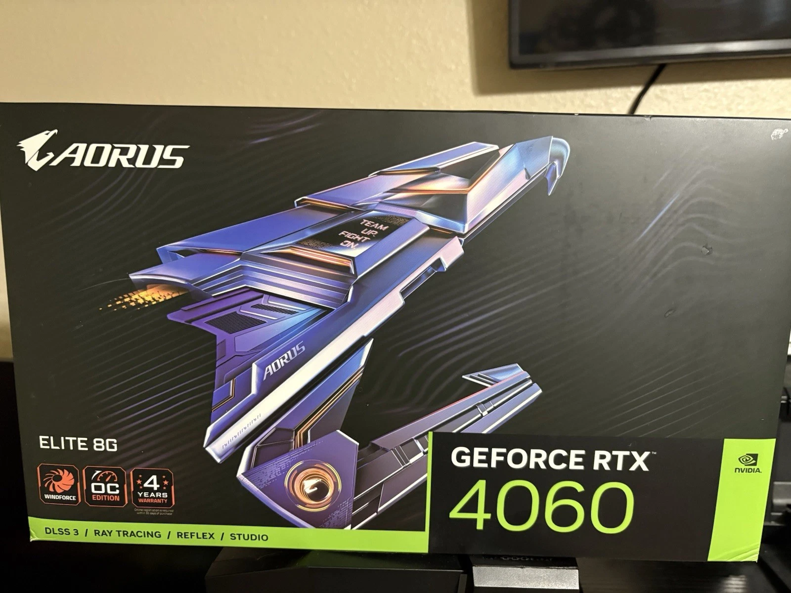 AORUS GeForce RTX 4060 Elite 8GB RGB OC WINDFORCE DLSS Ray Tracing HDMI DP