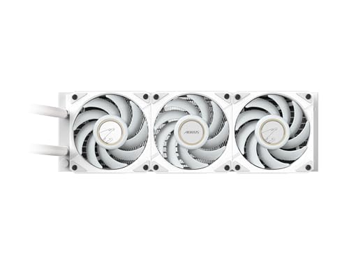 AORUS WATERFORCE X II 360 ICE Liquid CPU Cooler  360mm Radiator with 3X 120mm Low Noise ARGB Fans  Compatible with Intel LGA1851  LGA1700  and AMD AM5  GP AORUS WATERFORCE X II 360 ICE 