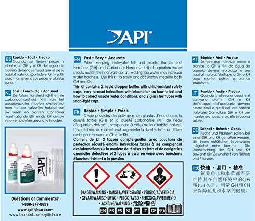 API GH & KH TEST KIT Freshwater Aquarium Water Test Kit  2 5 oz