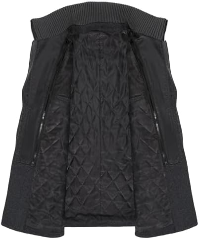 APTRO Mens Pea Coat Wool Jacket Windbreaker Single Breasted Winter Coat