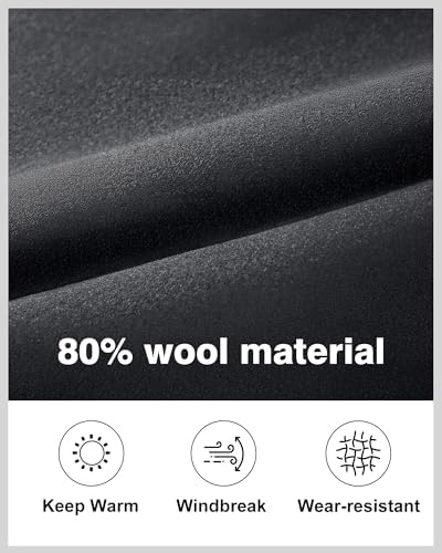 APTRO Mens Pea Coat Wool Jacket Windbreaker Single Breasted Winter Coat