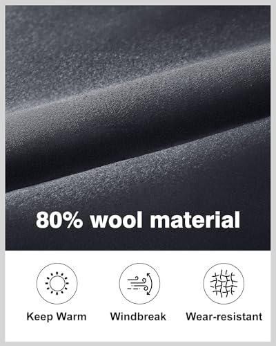 APTRO Mens Pea Coat Wool Jacket Windbreaker Single Breasted Winter Coat