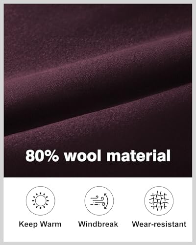 APTRO Mens Pea Coat Wool Jacket Windbreaker Single Breasted Winter Coat