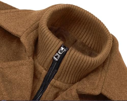 APTRO Mens Pea Coat Wool Jacket Windbreaker Single Breasted Winter Coat