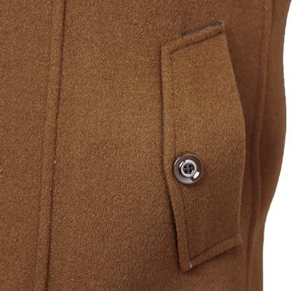 APTRO Mens Pea Coat Wool Jacket Windbreaker Single Breasted Winter Coat