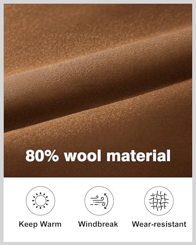 APTRO Mens Pea Coat Wool Jacket Windbreaker Single Breasted Winter Coat