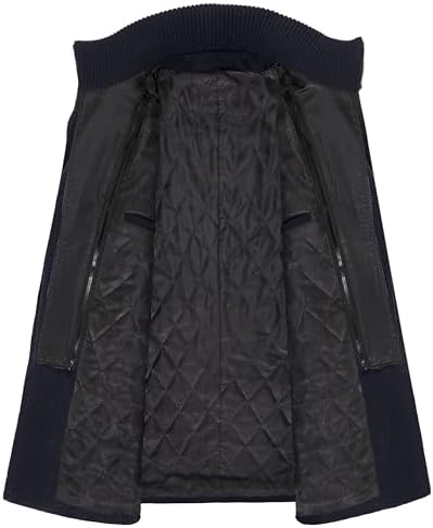 APTRO Mens Pea Coat Wool Jacket Windbreaker Single Breasted Winter Coat