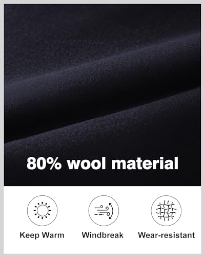 APTRO Mens Pea Coat Wool Jacket Windbreaker Single Breasted Winter Coat