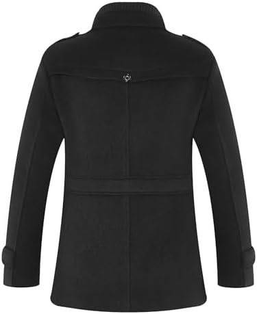 APTRO Mens Pea Coat Wool Jacket Windbreaker Single Breasted Winter Coat