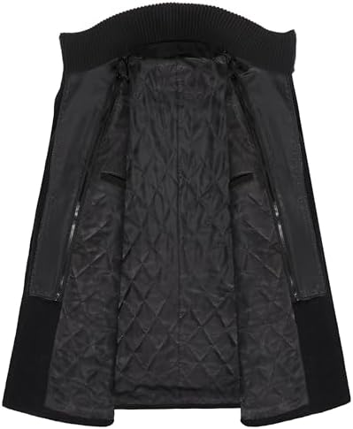 APTRO Mens Pea Coat Wool Jacket Windbreaker Single Breasted Winter Coat