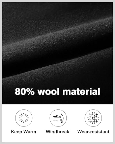 APTRO Mens Pea Coat Wool Jacket Windbreaker Single Breasted Winter Coat